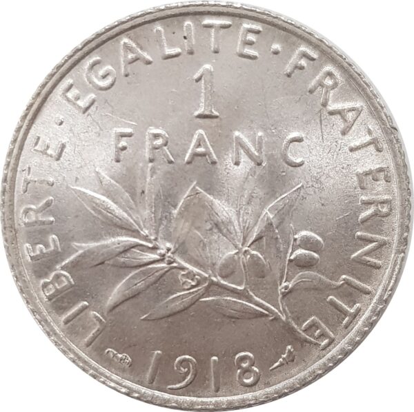 FRANCE 1 FRANC ROTY 1918 SUP/NC