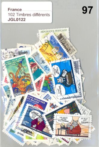 102 TIMBRES FRANCE DIFFERENTS OBLITERES *97