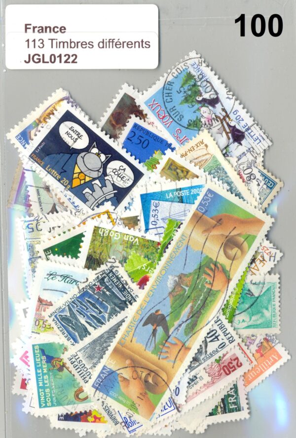 113 TIMBRES FRANCE DIFFERENTS OBLITERES *100