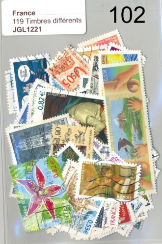 119 TIMBRES FRANCE DIFFERENTS OBLITERES *102