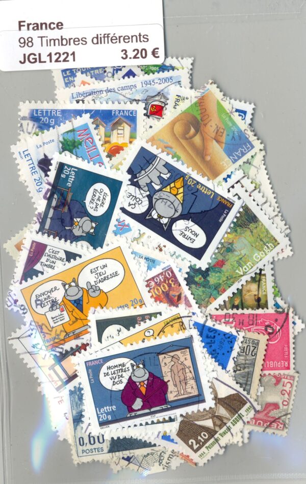 98 TIMBRES FRANCE DIFFERENTS OBLITERES *104