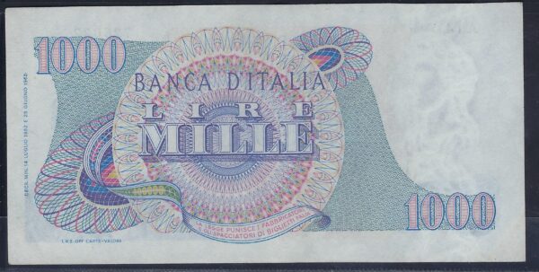 ITALIE 1000 LIRE 14-07-1962 A14 SUP