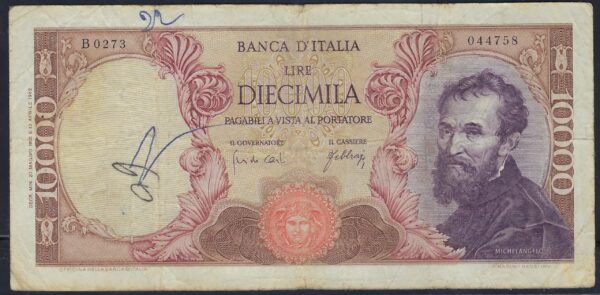 ITALIE 10000 LIRE 20-3-1966 B0273 TTB-