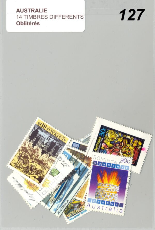 14 TIMBRES AUSTRALIE DIFFERENTS OBLITERES *127