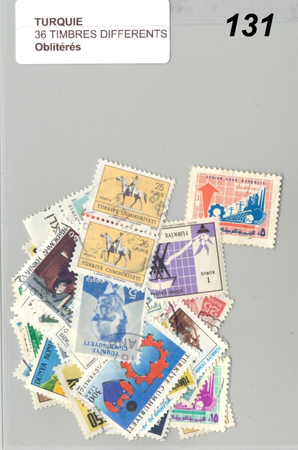 36 TIMBRES TURQUIE DIFFERENTS OBLITERES *131
