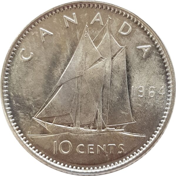 CANADA 10 CENTS 1964 SUP/NC