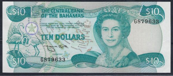 BAHAMAS 10 DOLLAR 1974 (1984) SERIE G NEUF