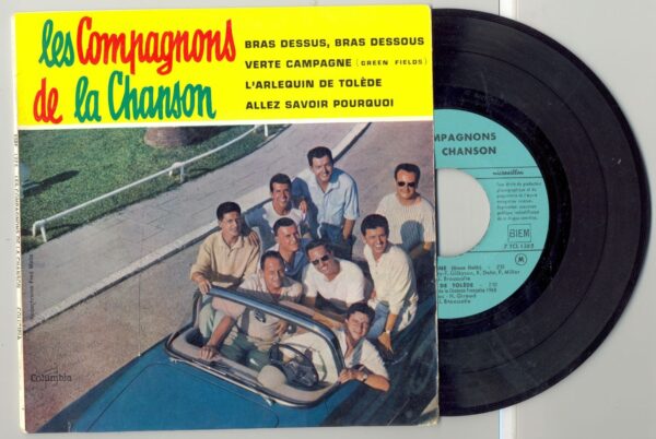 45 Tours LES COMPAGNONS DE LA CHANSON "VERTE CAMPAGNE" / "BRAS DESSUS BRAS DESSOUS"