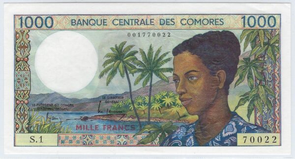 COMORES 1000 FRANCS 1984 S.1 NEUF