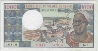 CONGO REPUBLIQUE 1000 FRANCS 1978 W.4 TTB+