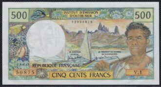 NOUVELLE CALEDONIE NOUMEA 500 FRANCS NON DATE (1969-92) SERIE V.1 NEUF