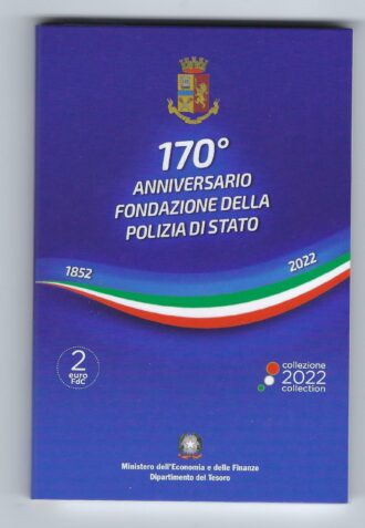 ITALIE 2022 2 EURO COMMEMORATIVE POLICE COINCARD
