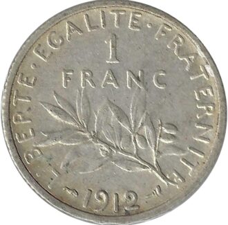 FRANCE 1 FRANC ROTY 1912 TTB+
