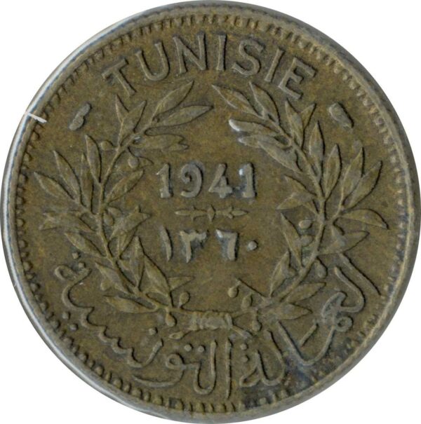 TUNISIE 1 FRANC 1941 TTB-