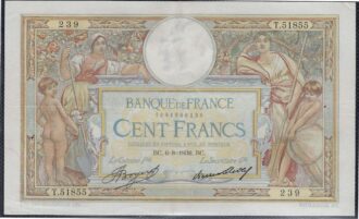 FRANCE 100 FRANCS MERSON SANS LOM 6-8-1936 T.51855 SUP