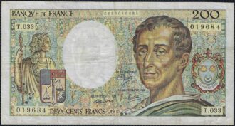 FRANCE 200 FRANCS MONTESQUIEU 1985 T.033 TTB
