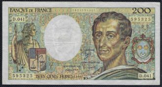 FRANCE 200 FRANCS MONTESQUIEU 1986 D.041 TTB