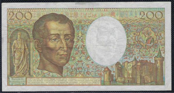 FRANCE 200 FRANCS MONTESQUIEU 1986 D.041 TTB