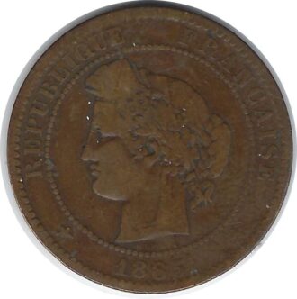 FRANCE 10 CENTIMES CERES 1885 A TB