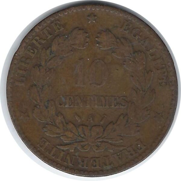 FRANCE 10 CENTIMES CERES 1887 A TB