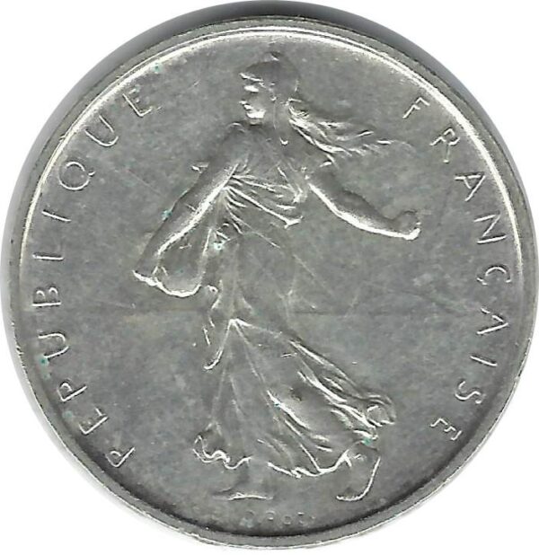 FRANCE 5 FRANCS ROTY ARGENT 1967 SUP-