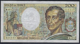 FRANCE 200 FRANCS MONTESQUIEU 1989 M.071 TTB+