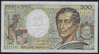 FRANCE 200 FRANCS MONTESQUIEU 1989 H.073 TTB+