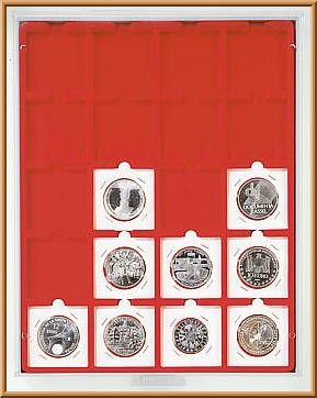 ETUI et CLASSEUR BLEU 1124-B 18 anneaux (lindner) - goncalves lobo  numismatique