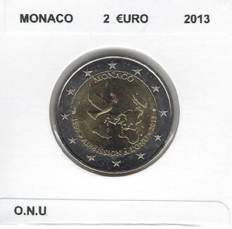 MONACO 2013 2 EURO COMMEMORATIVE O.N.U SUP