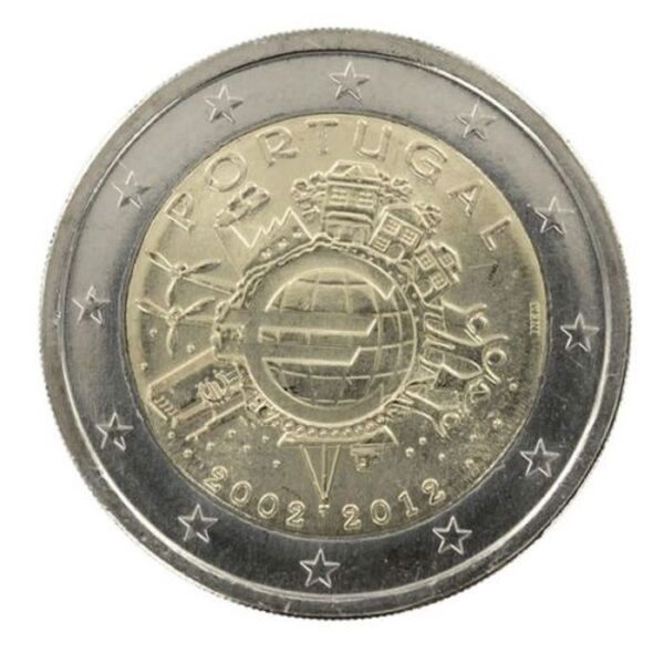 Portugal 2012 2 €URO commemorative 10ANS EURO