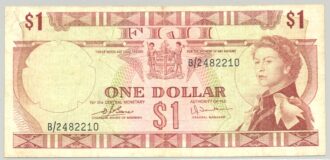 FIDJI 1 DOLLAR ND 1974 SERIE B TB
