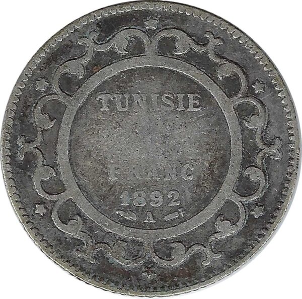 TUNISIE 1 FRANC 1892 A B+
