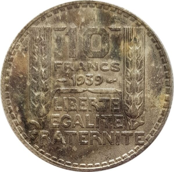 FRANCE 10 FRANCS TURIN 1939 TTB N3