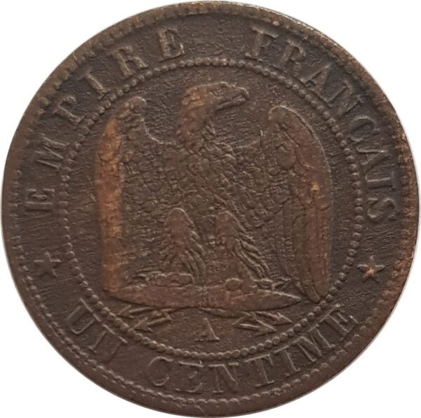 FRANCE 1 CENTIME NAPOLEON III 1861 A (Paris) TB+
