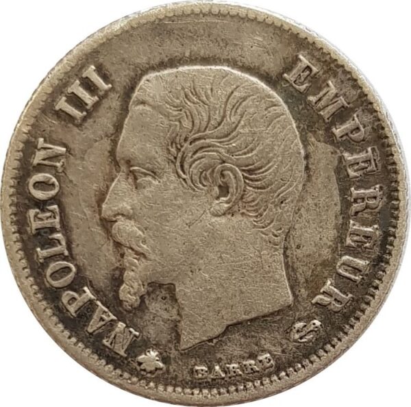 FRANCE 20 CENTIMES NAPOLEON III 1860 BB (Strasbourg) TTB