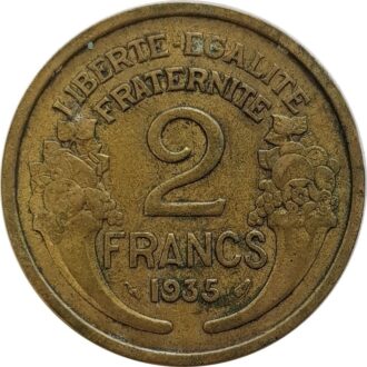 FRANCE 2 FRANCS MORLON 1935 TB+ N2