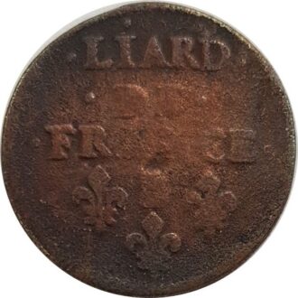 LOUIS XIV (1643-1715) LIARD DE FRANCE 1656 B* (Pont De L'Arche) TB-