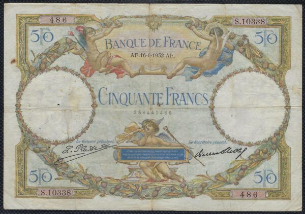 FRANCE 50 FRANCS L.O. MERSON 16-06-1932 S.10338 TB+