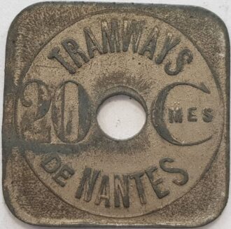 NANTES 20 CENTIMES TRAMWAYS