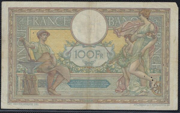 FRANCE 100 FRANCS MERSON SANS LOM 12-5-1919 N.5882 TB