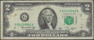 U.S.A ILLINOIS 2 DOLLARS 1976 SERIE C42 TB+