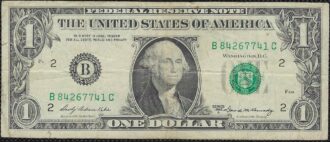 U.S.A NEW YORK 1 DOLLAR 1969 A SERIE F268 TB+