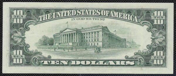 U.S.A NEW YORK 10 DOLLARS 1990 A SERIE H166 SUP-