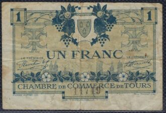 1 FRANC TOURS 8 MAI 1920 2e émission