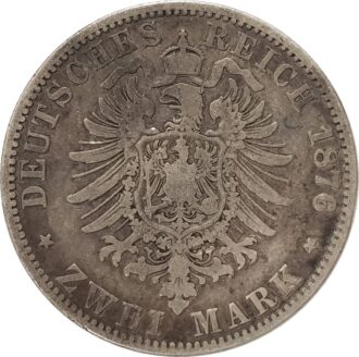 ALLEMAGNE PRUSSE 2 MARK 1876 A TB+ (W506)