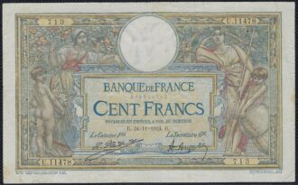 FRANCE 100 FRANCS MERSON SANS LOM 24-11-1924 U.11478 TTB