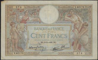 FRANCE 100 FRANCS MERSON SANS LOM 3-11-1938 V.62175 TB+