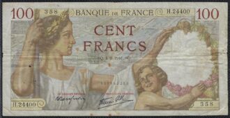FRANCE 100 FRANCS SULLY 4-9-1941 H.24400 TB+