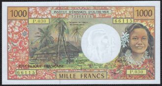 POLYNESIE FRANCAISE 1000 FRANCS (ND) 1996 P.030 NEUF (W2a)