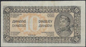 YOUGOSLAVIE 10 DINARA 1944 TTB+